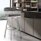 Armen Living Bronson 29" Gray Faux Leather and Brushed Stainless Steel Swivel Bar Stool 721535762231 - alternate 4